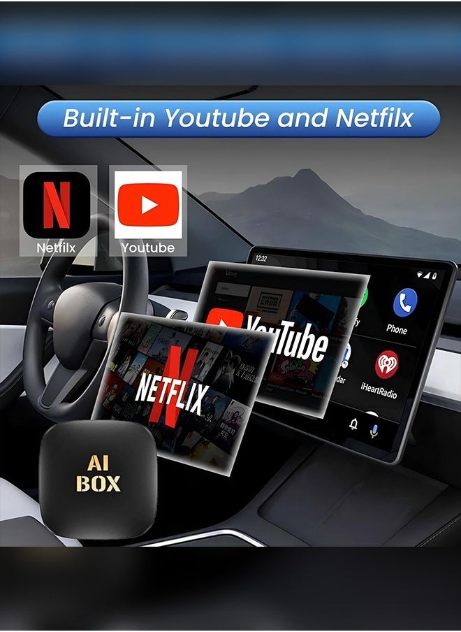 ديقيساند صندوق الذكاء الاصطناعي اللاسلكي لأندرويد 13 مع خاصية CarPlay، محول أندرويد Auto مناسب لنظام السيارة الذكي لدعم Netflix وYouTube. - Image 5